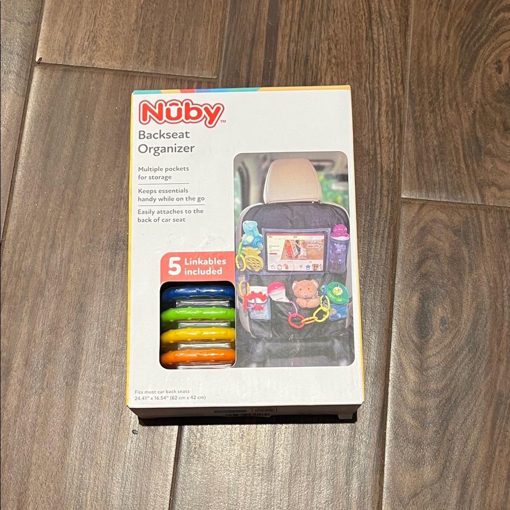 Nuby Backseat Organizer with Multi-Color Accents